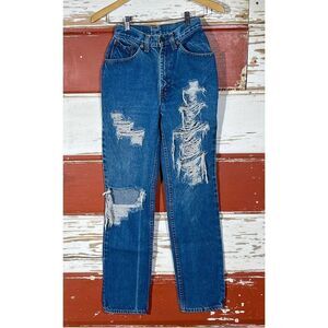 24w 80s USA‎ Vintage Levi’s 505 Holy Women's jeans